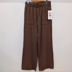COLORFULKOALA | Women's Brown Buttery Soft Wide Leg Drawstring Lounge Pants